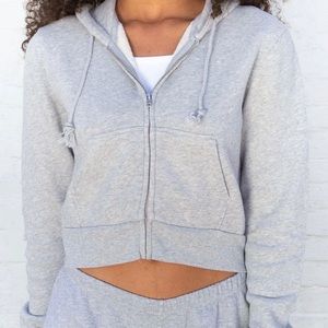 Grey cropped brandy sweatshirt